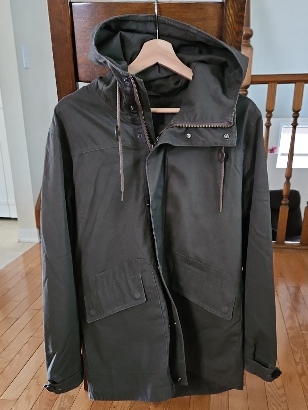 Jack London Olive Green Hooded Field Jacket